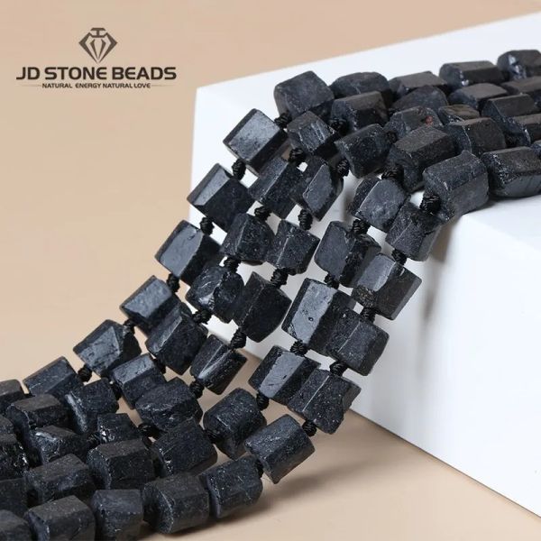 Irregular Natural Facetado Rough Black Tourmaline Fluorite Vermelho Jasper Cura Pedra Loue Minchas Para Jóias Fazendo Bracelets Diy