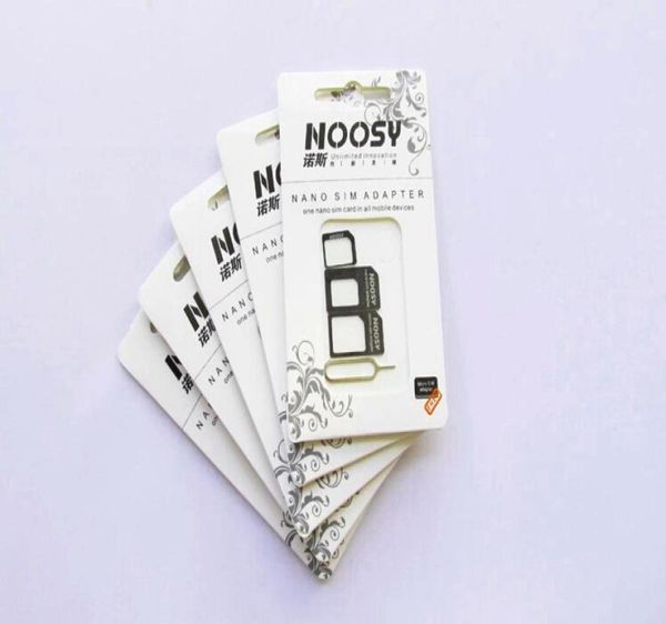 Noosy Nano Mikro Standart SIM Kart dönüştürücü dönüştürücü Nano SIM Adaptör iPhone 6 için Mikro Sim Kart Plus Tüm Mobil Cihazlar S7055738