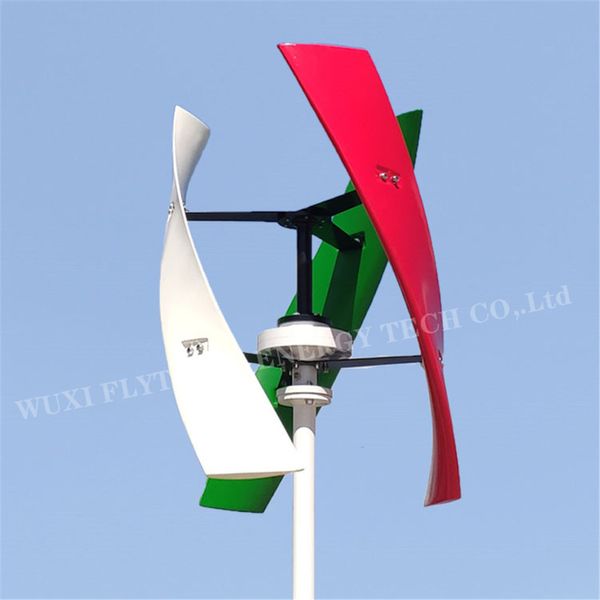 400W CE Maglev weißer Windgenerator Turbine 24 V 12 V 48 V vertikale Achse Windmühle Stummzeit für Wohnhausgebrauch MPPT -Controller