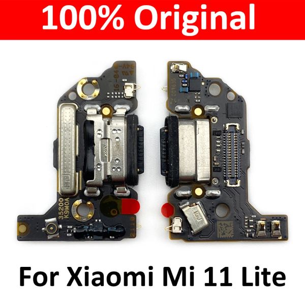 Original USB -Ladungsanschluss Mikrofon Mikrofon Dock Anschlussplatine Flex -Kabel für Xiaomi Mi 11 Lite M2101K9AG 4G 5G Reparaturteile