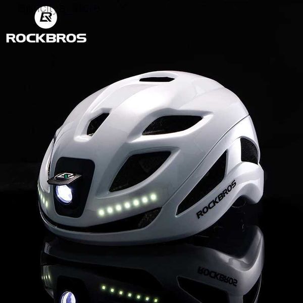 Велосипедные шлемы Rockbros Cycling Light Helme Harging-C Зарядка Ectric Bicyc Helme Helme передний световой ламп с задним освещением