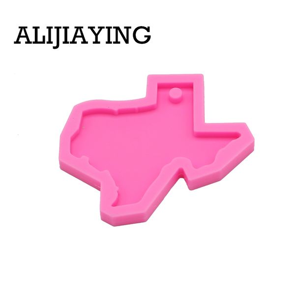 DY0201 DIY Shiny Texas Map Shape Силиконовая плесень Ключе