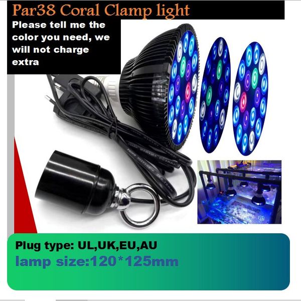 Lâmpada de coral ladrão de aquário ledium iluminação de peixe lâmpada de lâmpada de peixe bulbo 50/54W para algas de cárter marinho de coral marinho de água salgada