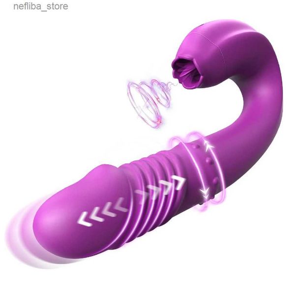 Outros itens de beleza de saúde empurrando vibrador de vibrador para mulheres lambendo a língua do clitóris rotativo estimulador g vibrator gent