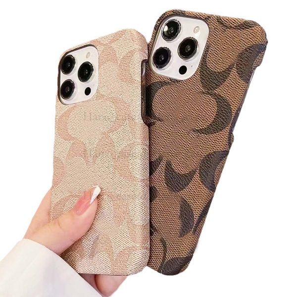 Custodia per telefono Designer per iPhone 15 14 Pro Max Leather, Luxury iPhone 13 12 Pro per donne uomini Eccellente portafoglio a portata di shock con portate Slim