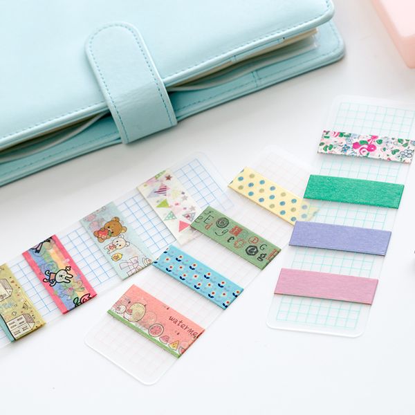 1PCS Washi Paper Tape Subpackage Board Card Surface Fosted PVC 5x15cm