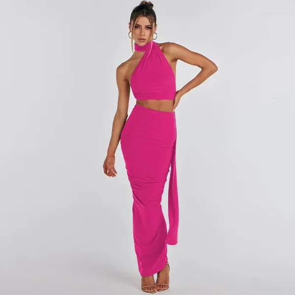 Röcke hochwertige Luxus -Frauenkleidung 2024 Produkt Mode Open BH BH Top Slim sitzende Faltenrock Großhandel sexy Mädchen