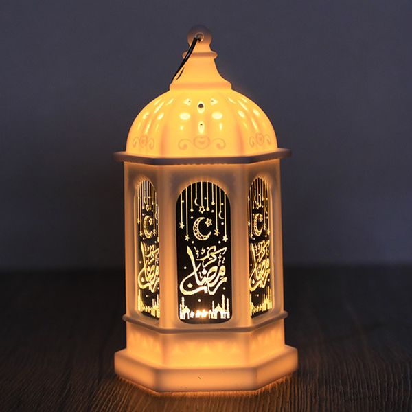 Ramadan Little Lantern Lamp Art Art Retro Eid al-Festival Festival LED Elettronica Night Light Candele Ornamenti Decorazione per la casa