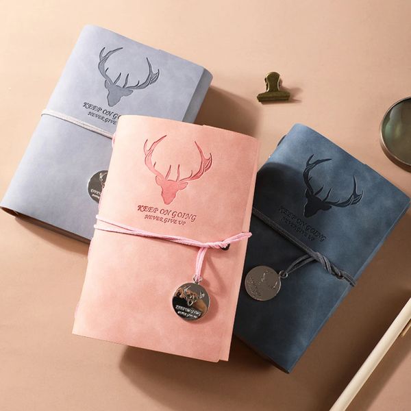 Notebooks Elk Lear Leaf Notebook Linha/Blank/Kraft Papel