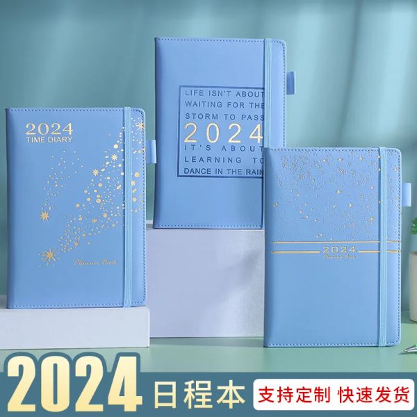 Pianificatori 2024 Calendario spagnolo inglese Amazon Planner Notebook Calendario Day con organizzatore di planner Planner Planner Daily School Planner