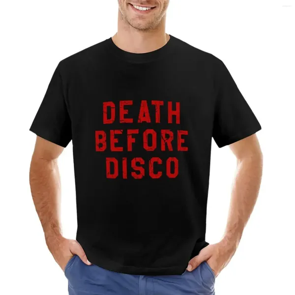 Polos masculinos Death Boling Disco (Stripes) T-shirt Roupas estéticas Camisas de treino de homens de verão