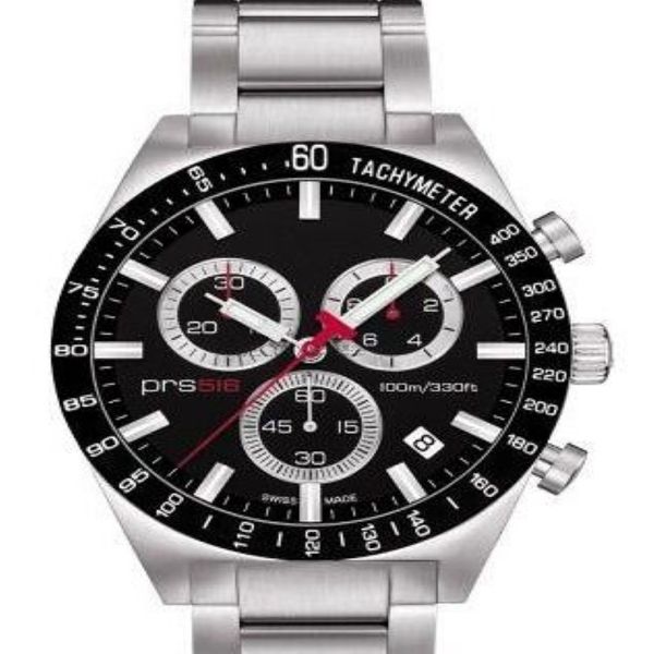 Completamente nuovo PRS516 Sapphire Glass Quartz's Men's Watch T044 417 21 051 00 T044 White Dial orologio Eta 211 Consegna 235G