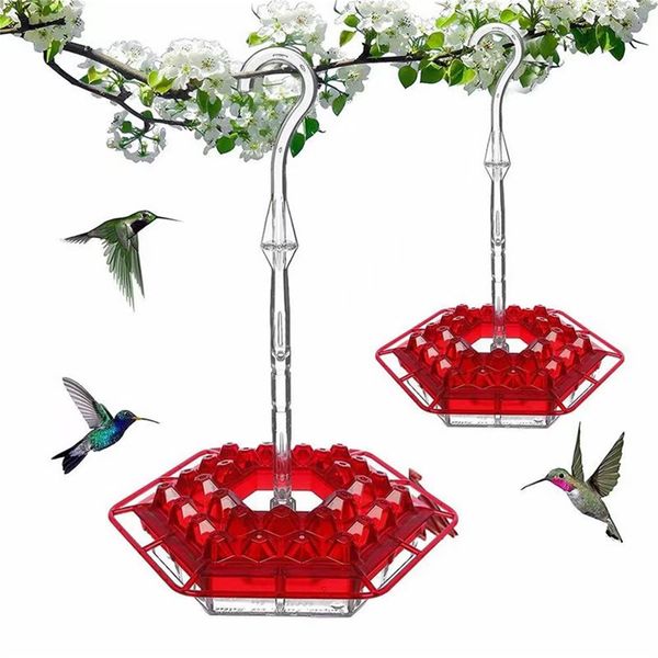 Plastics per alimentazione per alimentazione per uccelli bottiglia appesa al nutrimento da colibrì giardino esterno in plastica vetrina selvatica per uccelli uccelli con gancio