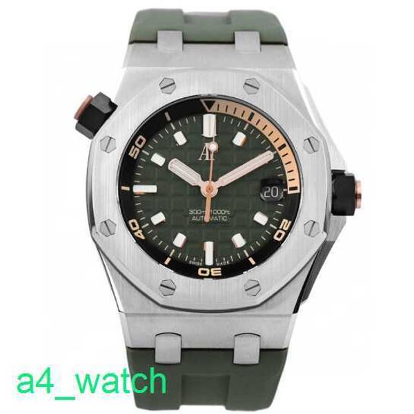 Orologio da polso più grest AP Royal Oak Offshore 15720st Avocado Green Plate Green Face Gold Pointer 42mm Set di calibri da 42 mm