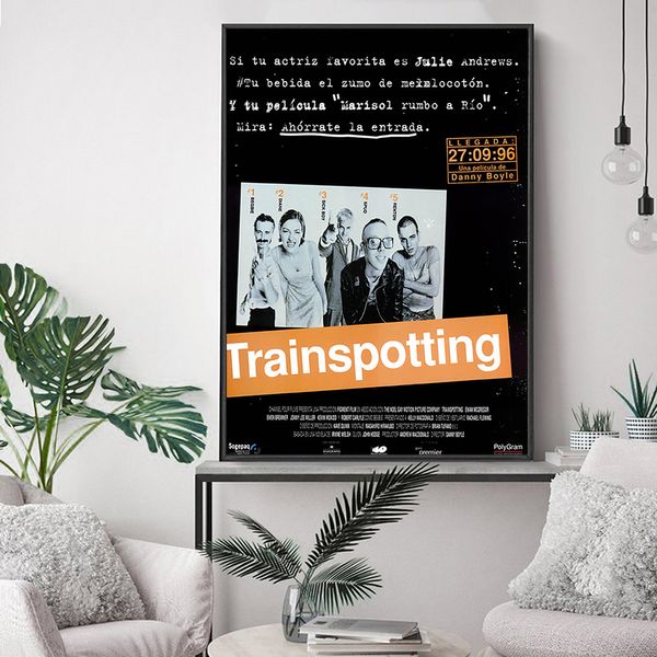 Trainspotting British Black Commedy Drama Drama Art Print Poster Film Picture Video Room Cinema Tela Painting Decor moderno