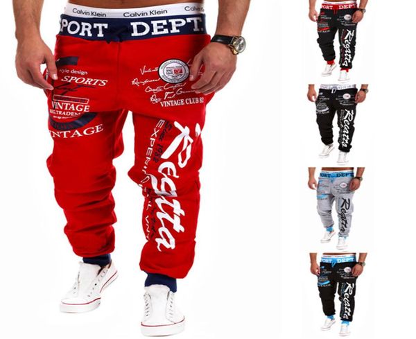 Männer Neue Modedesign Street Hosen in voller Länge Buchstabe Federstil Big Plus Size Cool Designer Pant 5 Farben M3xl7865363