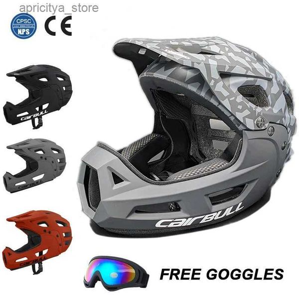 Capacetes de ciclismo Cairbull Face completa MTB Capacete de ciclismo Segurança de bike de bicicleta de bicicleta de bicicleta de bicicleta de bicicleta de bicicleta Off-road capacete com sol jin