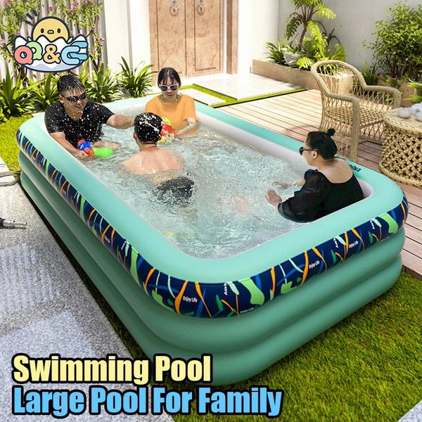 2m großer Schwimmbad aufblasbarer Pool faltbare Pools für Familien Sommer Wasserspiele Wasserspielzeug für Kindergeschenke 240403