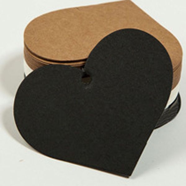 100 pezzi Multi Brown /White /Black Paper Gift Etichetta Etichetta Etichetta fatta per gioielli fatti a mano Tag Bestie matrimoniali /Cookie Tag decorativo