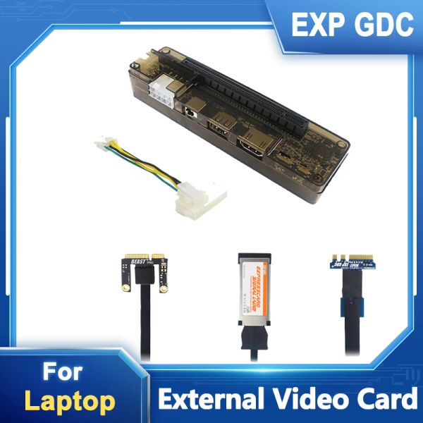 Estações Exp GDC para laptop Card de placas de gráficos externa PCIE Dock Cartão de vídeo Opcional Mini PCIE NGFF M.2 A e Key Expresscard