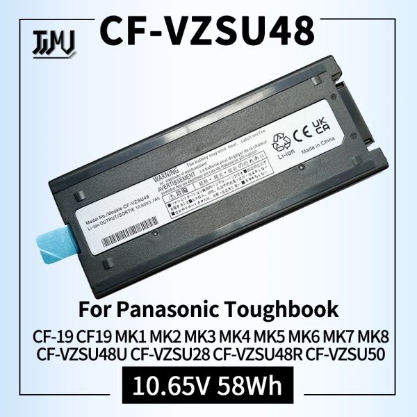 Baterias CFVZSU48 58WH Laptop compatível com Panasonic ToughBook CF19 CF19 MK1 MK2 MK3 MK4 MK5 MK6 MK7 MK8 SERIES CFVZSU48U
