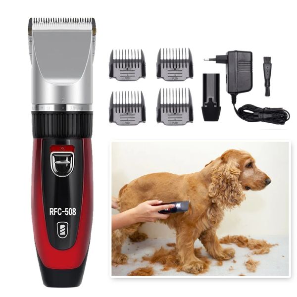 Apartadores supurker profissional cão de animais de estimação cortador de cabelo recarregável Aparador de cabelo baixo cortador de ruído para gato