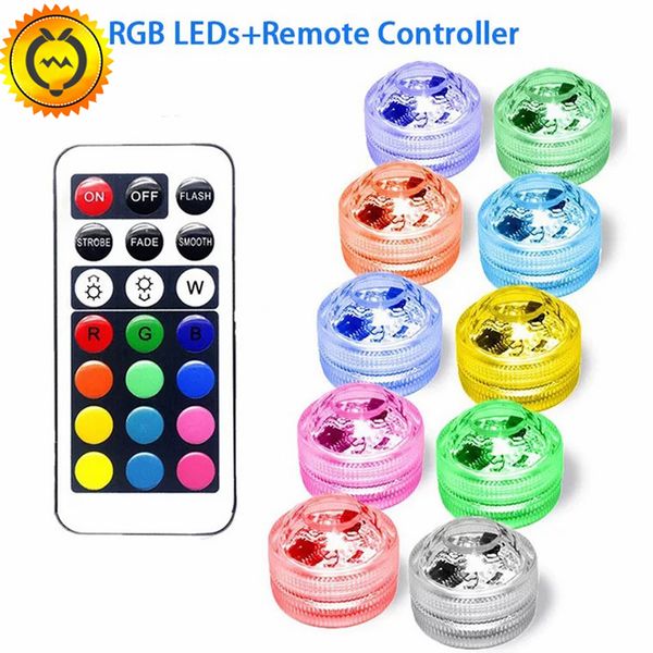 10pcs/Los Fernbedienung kontrollierter wasserdichte LED -Mini -Leuchten für chinesische runde Papierlaterne Hochzeitsfeier Blumenballons