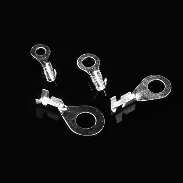 100pcs M3/M4/M5/M6 Ring Lugs Eyes Kupfer-Crimp-Anschlüsse Kabel Kabel Drahtanschluss 3,2 mm 4,2 mm 5,2 mm 6,2 mm nicht isoliertes Kit