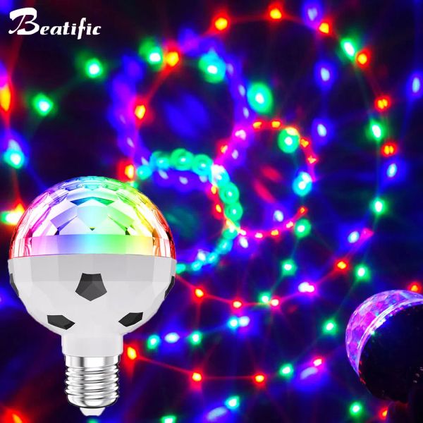 Mini Disco Ball Karaoke Işıkları Gece Kulübü Partisi Sihirli Disko Lambası LED Ayna Topu Hafif Müzik Kulüp Sahnesi Dans Gösterisi 110V 220V