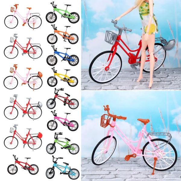 Hochwertige Pink Green Dollhouse Kinder Geschenk Spielzeug Doll Fahrrad Plastikbike Puppenzubehör im Freien Sportspielzeug Outdoor -Sportspielzeug