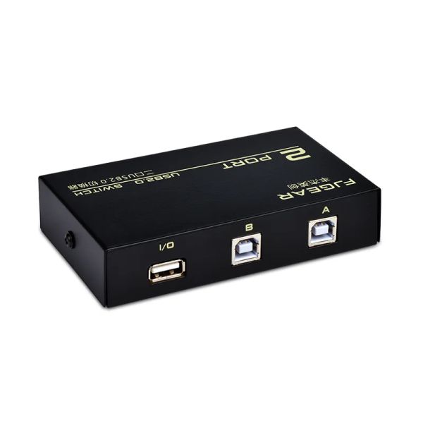 Hubs 2 Port Black USB Руководство по обмену переключателем для 2 компьютера, чтобы поделиться 1 переключателем сканера принтера FJ1A2B