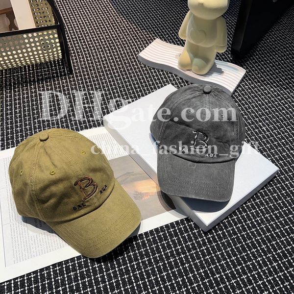 Men Baseball Cap Designer Letter Ball Tap Luxury Washed Hats Outdoor Simple Casual Casual Viagem de férias Chapéu