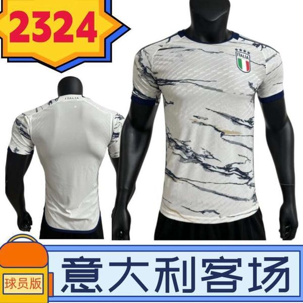 Fußballtrikot 2324 Italienische Nationalmannschaft Auswärts -Jersey Player Edition Football Match Kit Kit