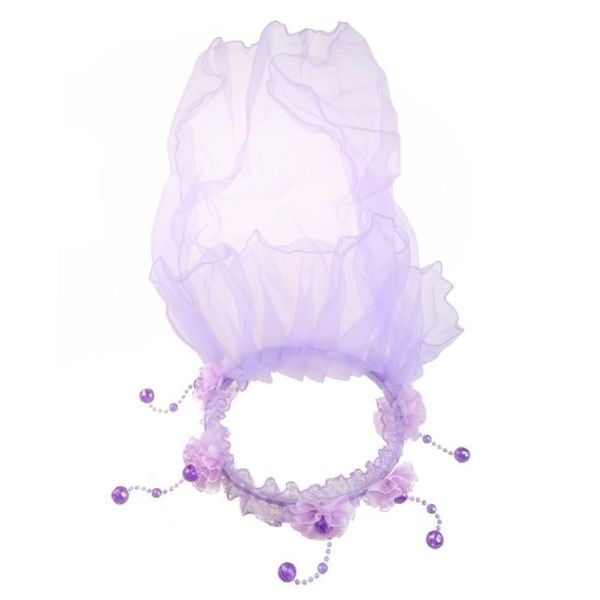 Accessori per capelli ragazze ragazze piccoli principessa per capelli una banda per capelli a strato veli da sposa fiori ghirlanda ghirlance ghirthead headban319k