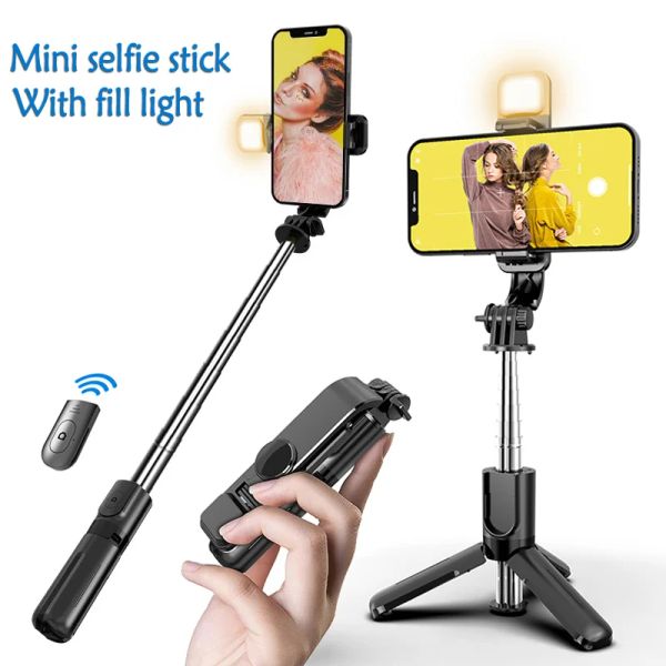 Sopa mini selfie sopa tripode ligh para movil palo genişletilebilir lamba bluetooth akıllı telefon standı treppiede esnek tripod statyw luz