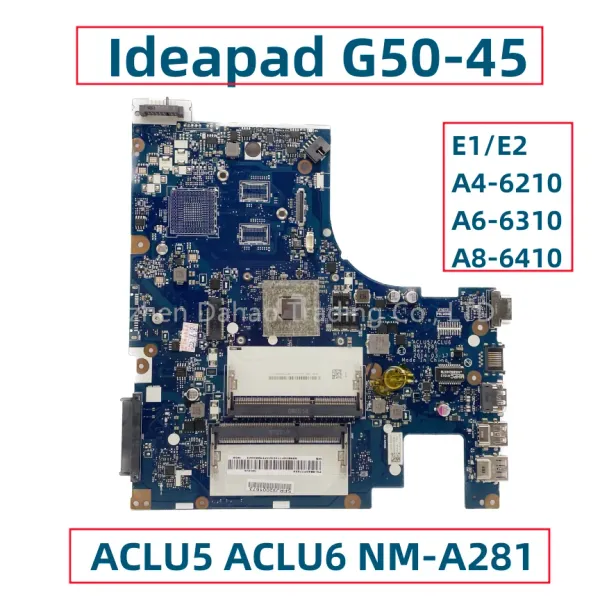 Материнская плата ACLU5 ACLU6 NMA281 для Lenovo IdeaPad G5045 Материнская плата ноутбука с AMD A46210 A66310 A86410 ЦП полностью протестирован