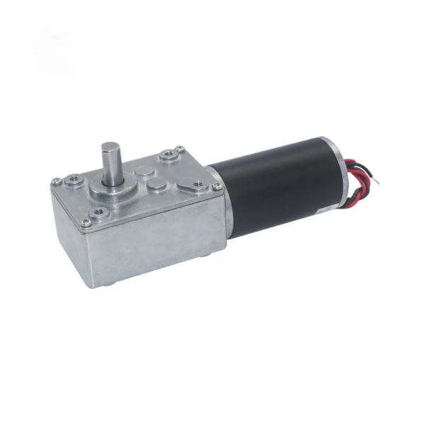 DC12V 24V Güçlü Tork Gearmotor Metal Turbo Solucan Şanzıman Type-D Şaft Tersini Ters Alt Hız 70kg.cm Self Kilit Solucan Dişli Motoru