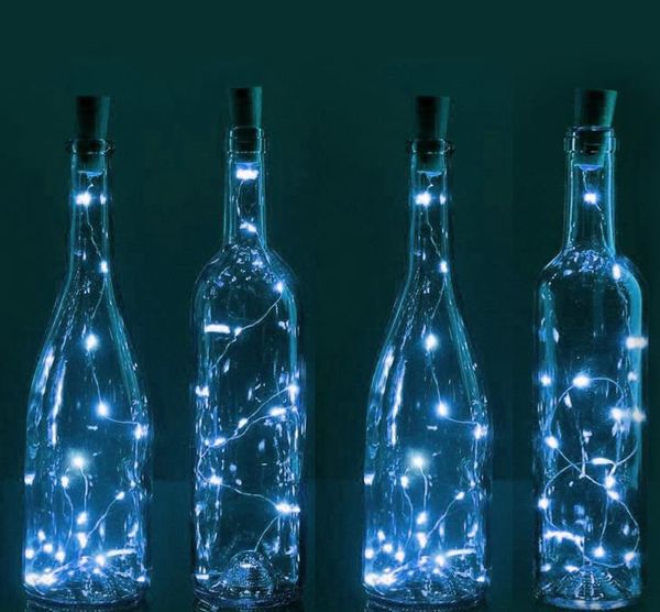 LED Copper Lamp Draht Weine Flasche Kork batteriebetriebene Micro Fairy String Lights Glow Party Lieferungen Hochzeit Weihnachts -Bar Dekoration