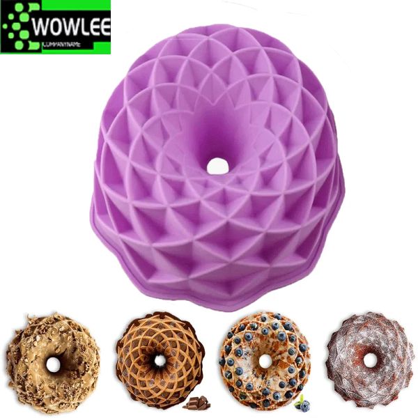 Whirlwind Petalty Silicone Bolo Bolo de Baça Ninho de Ninho de Pássaro Nonte -Estick assado redondo Mousse Bakeware Cozinha Ferramentas de Resina Molde