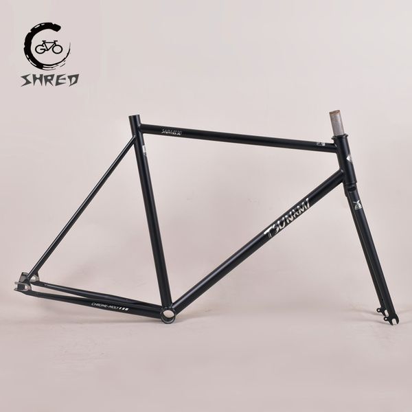 700c Tsunami SNM4130 Sabit Dişli Bisiklet Çerçevesi 52cm 55cm Kromoly Çelik Yarış Track Fixie Bisiklet Çerçevesi Yüksek Kalite Bisiklet Parçaları