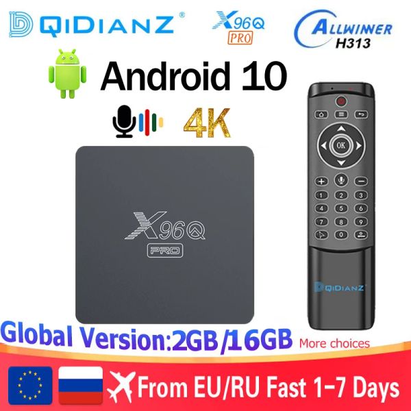 Box X96Q Pro Android Smart TV Box Android 10 Allwinner H313 Quad Core 2G 16GB 4K 3D X96QPRO MINI SMART TV SET TOP BOX Media Player