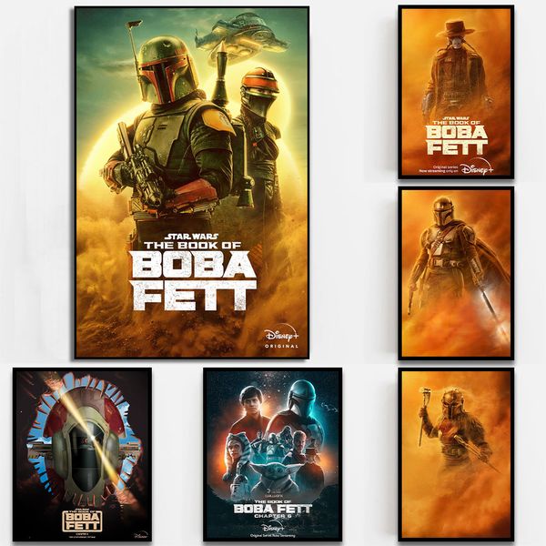 Marvel 2022 Star Wars The Book of Boba Fett Disney Nuova serie TV Poster Stampe Wall Art Canvas Dipinti Gift Room Home Decor