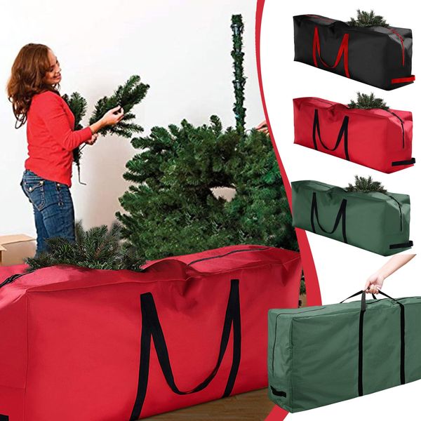 Bolsas de armazenamento de árvores de Natal extra grandes Pacotes de sacos da bolsa de mobiliário de mobília ao ar livre de mobiliário de armazenamento Saco com alça L5