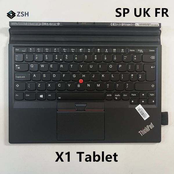 Klavyeler Yeni ThinkPad X1 Tablet 1. 2. Gen 2016 2017 20GH 20GG 20GG İnce Klavye TP00082K1 İspanya/İngiltere/Arka Işıklı Fransız Klavye