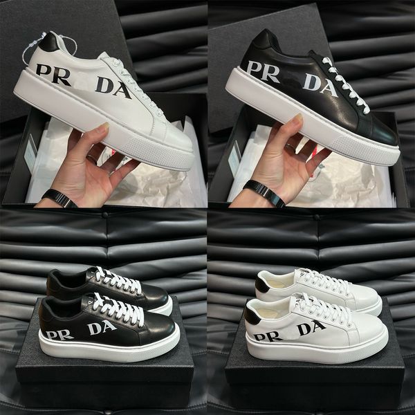 Leder-Dessinger-Schuhe Low Top Fashion Sneaker Schwarze Luxusschuhe Einfach auf und aus Special Platform Schuhe Klassische Nicht-Schlupf-Schockresistent