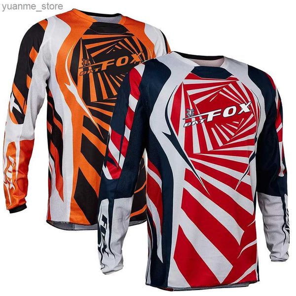 Camicie in bicicletta tops maschile a manica lunga in discesa motocross motocross motocross motocross jersey fuoristrada in bicicletta per ciclismo abbigliamento y240410