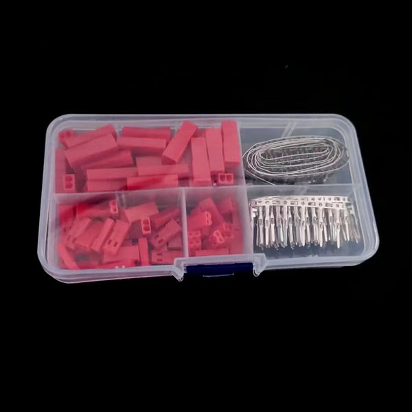 50 set 2.54mm syp 2p 2pin kadın erkek kırmızı fiş göçme kıvrım terminal konnektör kiti JST-SYP-2A RC LIPO pil için