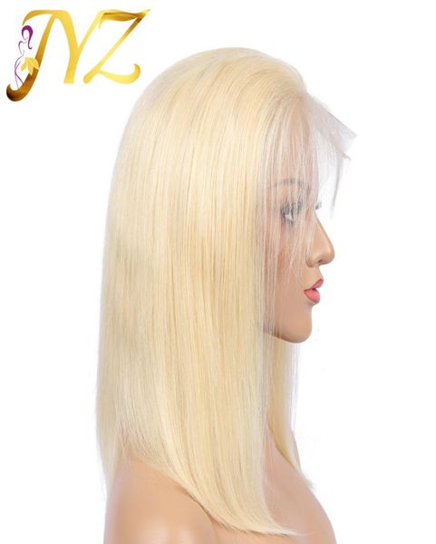 13x4 Kurzer Bob Brazilian Blonde Spitzenfront menschliches Haar Perücken für schwarze Frauen Ombre 1B 613 Spitze Frontalperücke HD Transparente Spitze Wig9326124