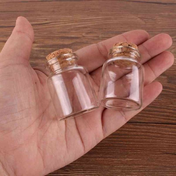 24pcs 30 40 17 mm 15 ml Mini -Glasflaschen winzige Gläser Fläschchen mit Kork Stopper Hochzeitsgeschenk 210330230h