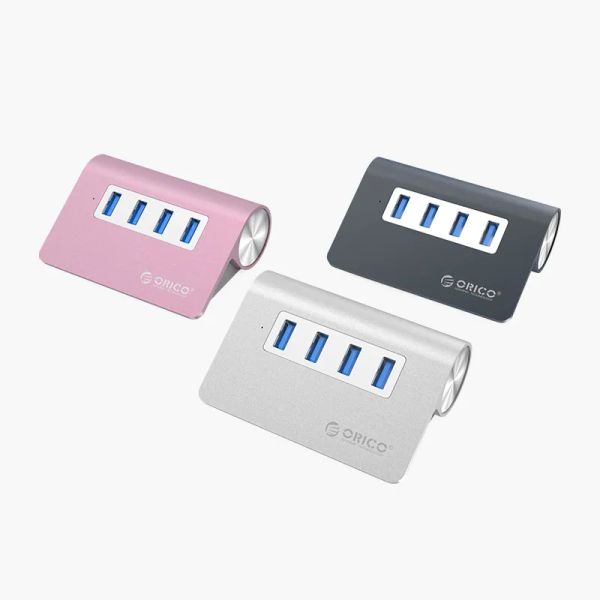 Hubs orico alluminio USB hub 4 porte USB 3.0 hub mini splitter ad alta velocità mozzo portatile per il computer portatile con cavo dati da 1 m